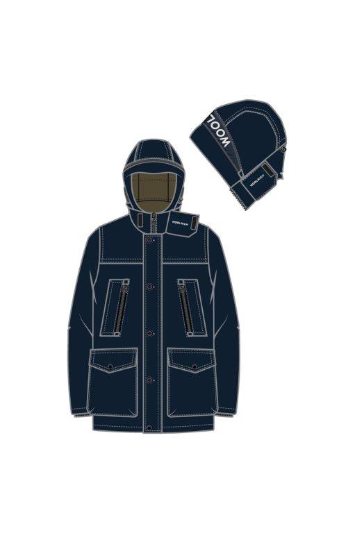 PARKA COLORMELTON BLUE