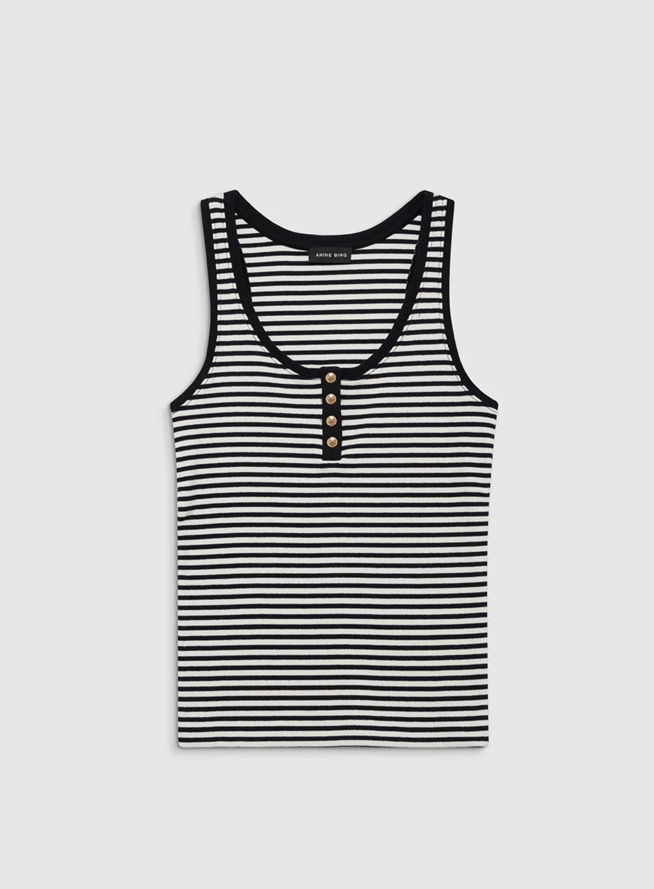 CAMISETA COLORCREMA RAYAS NEGRAS
