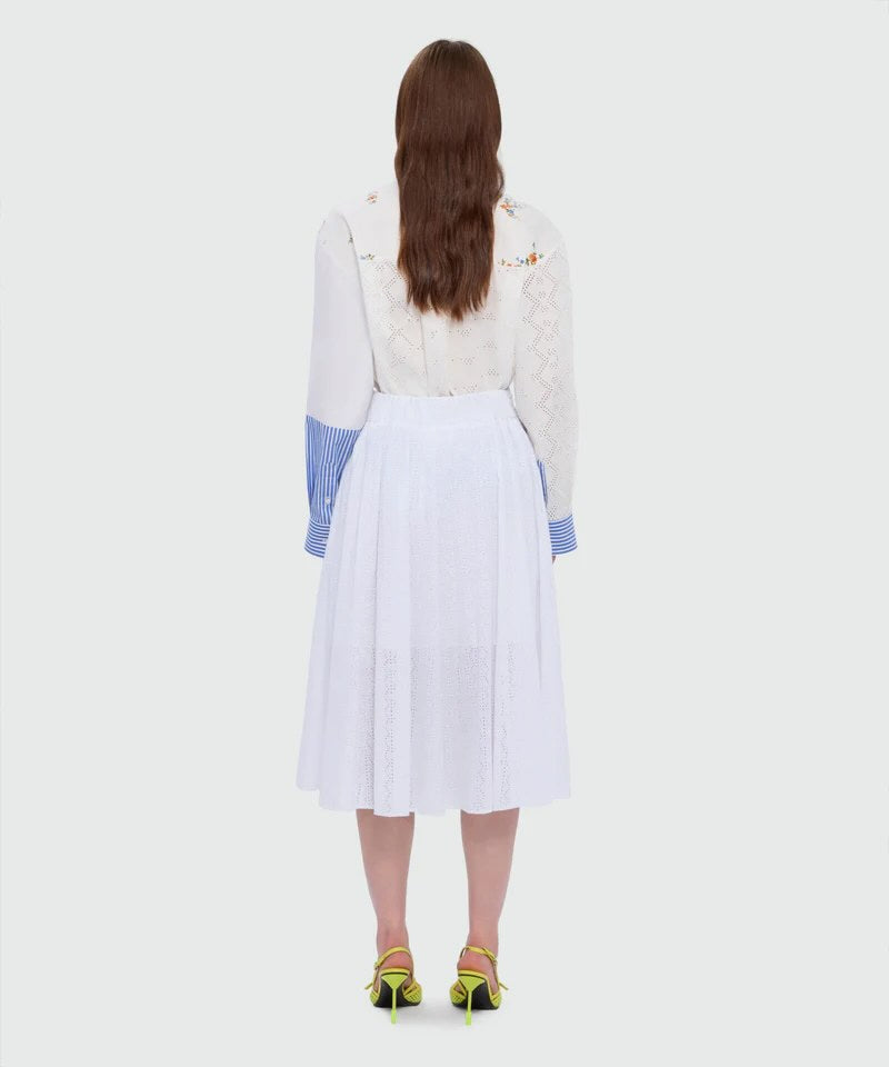 FALDA MSGM COLOR BLANCO