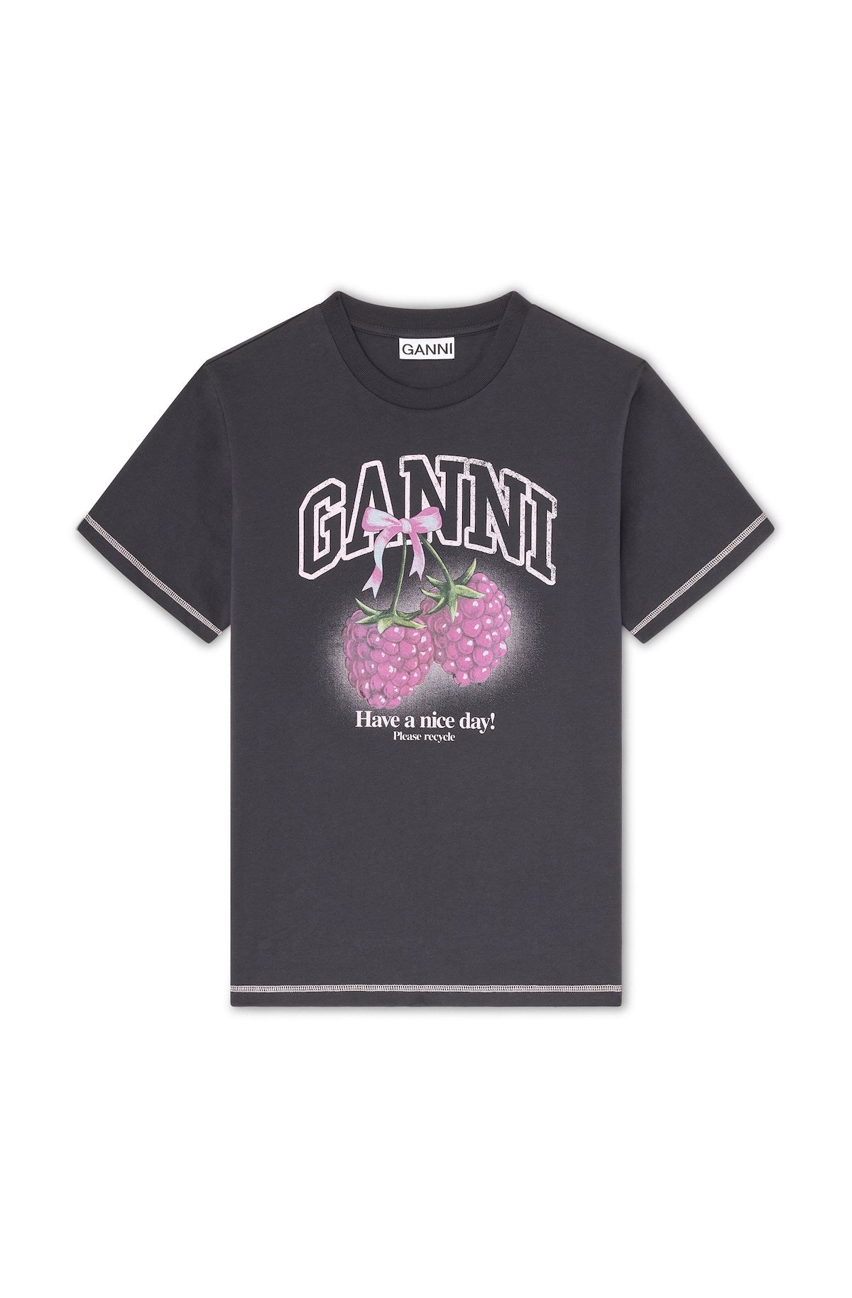 CAMISETA GANNI COLOR GRIS