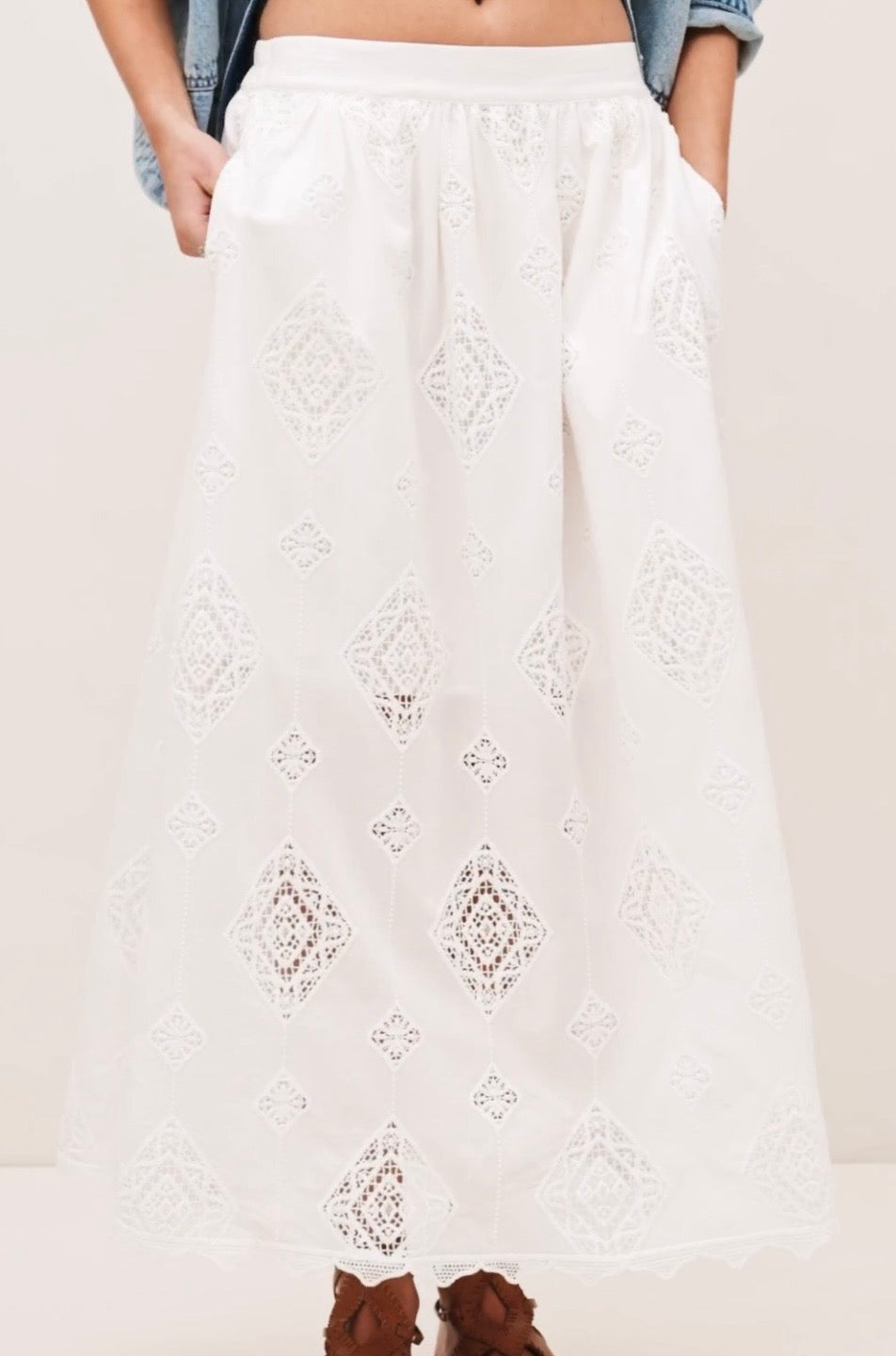 FALDA BA&SH COLOR BLANCO