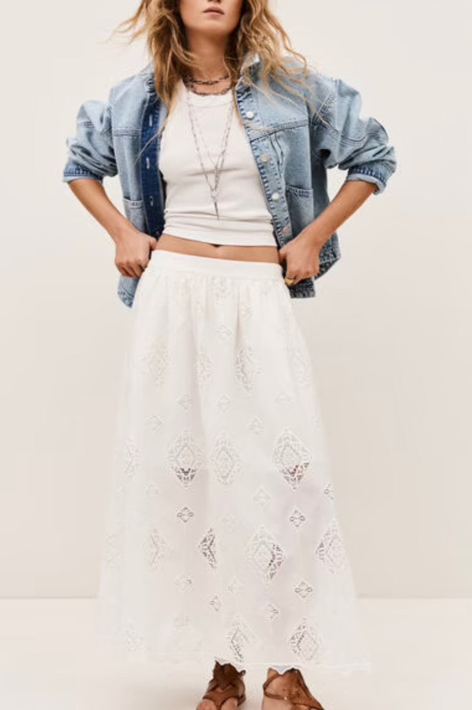 FALDA BA&SH COLOR BLANCO