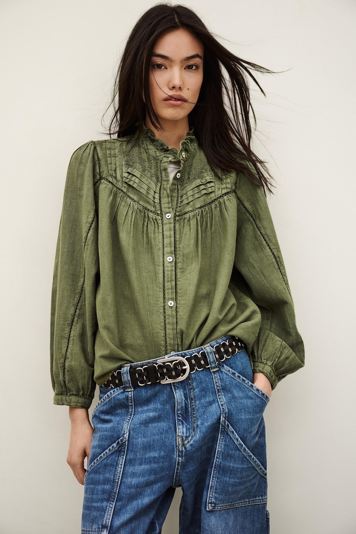 BLUSA BA&SH COLOR VERDE