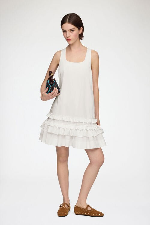 VESTIDO GANNI COLOR BLANCO