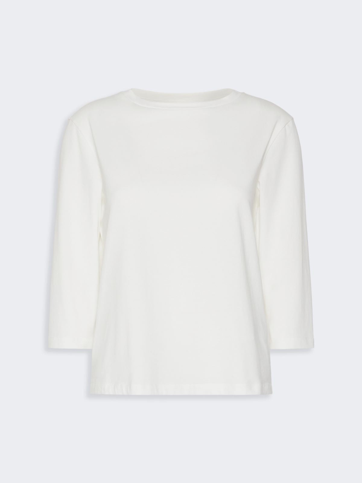 CAMISETA DE PUNTO DE ALGODÓN -BLANCO
