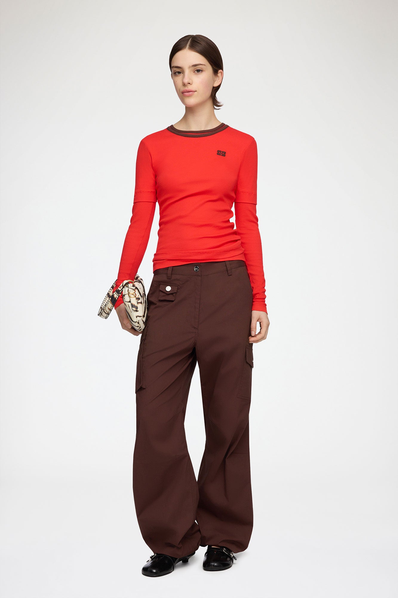 PANTALON CARGO DE ALGODON MARRON 00153|A1080164|198