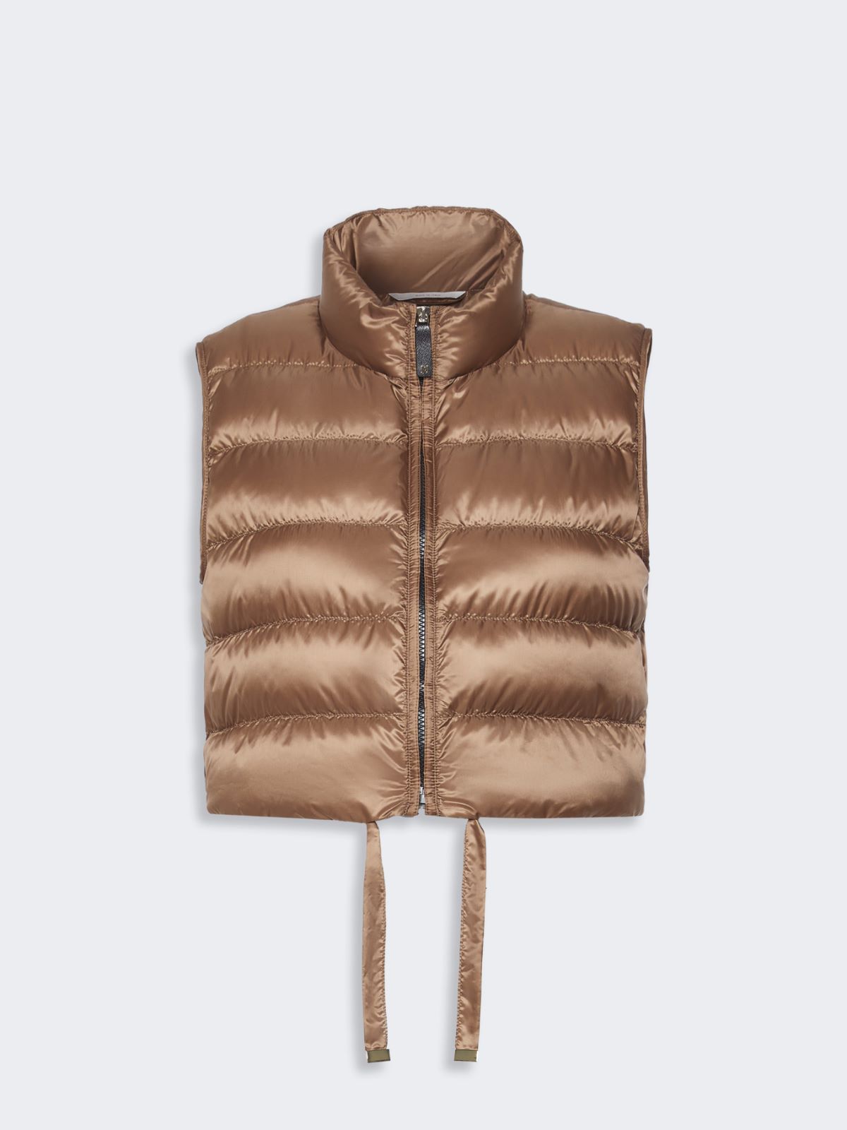 CHALECO ACOLCHADO CROPPED IMPERMEABLE - CAMEL
