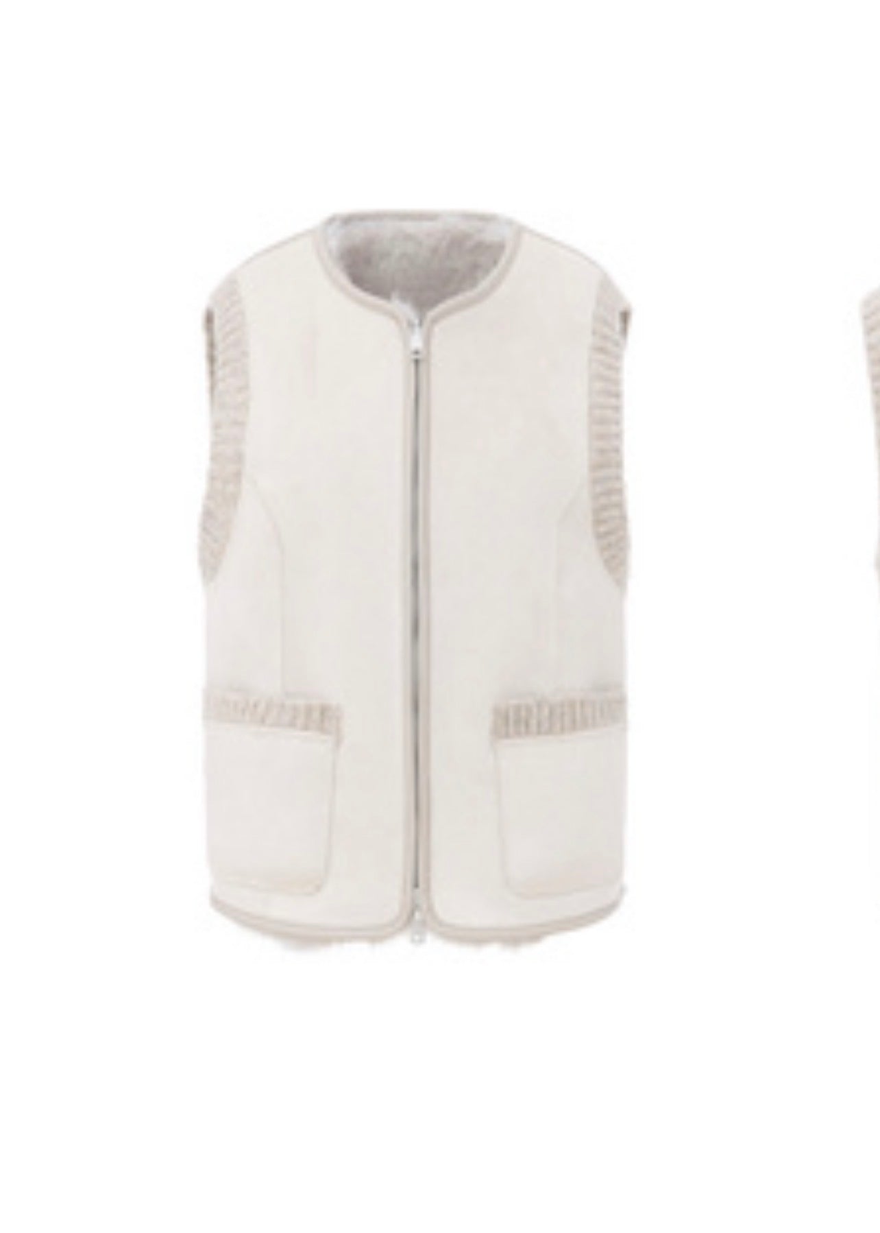 CHALECO ECOPIEL REVERSIBLE BEIGE