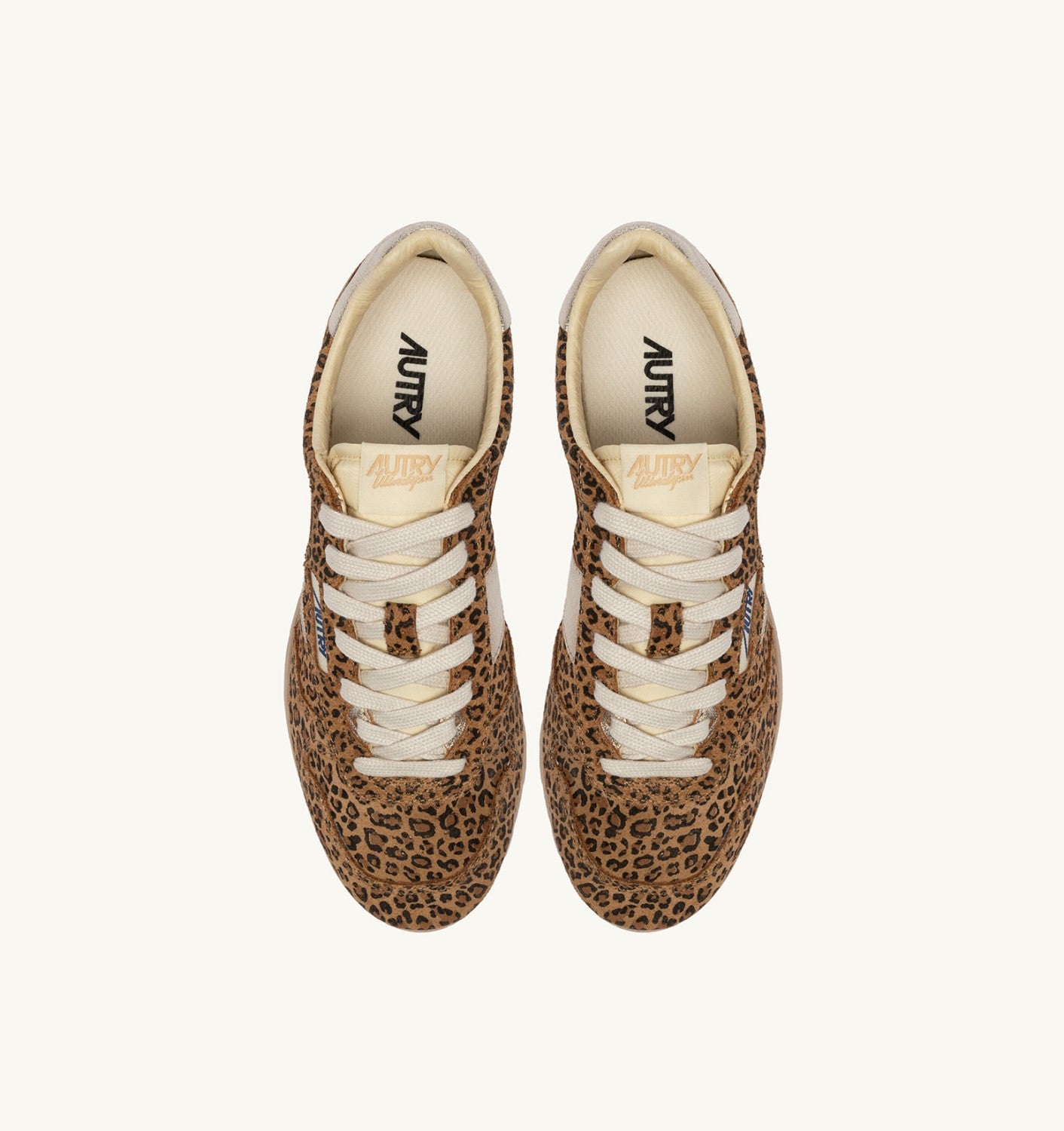 ZAPATILLAS WINDSPIN DE ANTE Y PIEL LEOPARD Y PLATINO