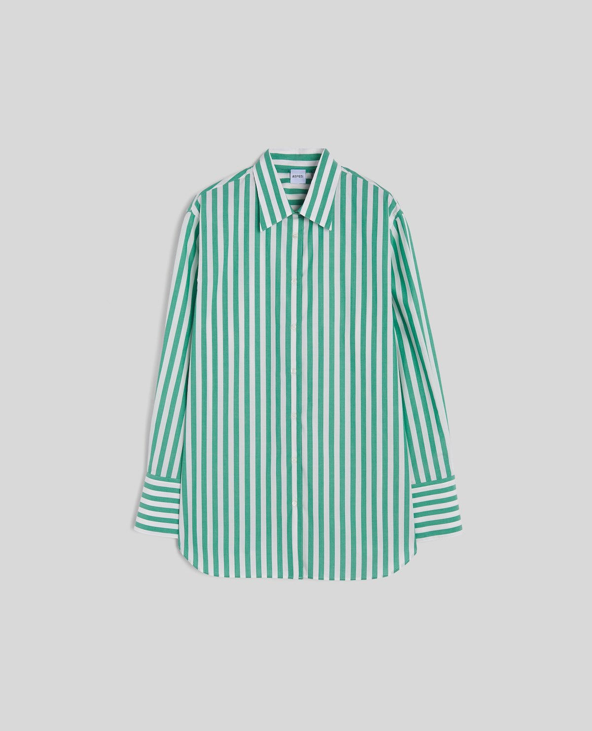 CAMISA COLORVERDE RAYAS BLANCAS