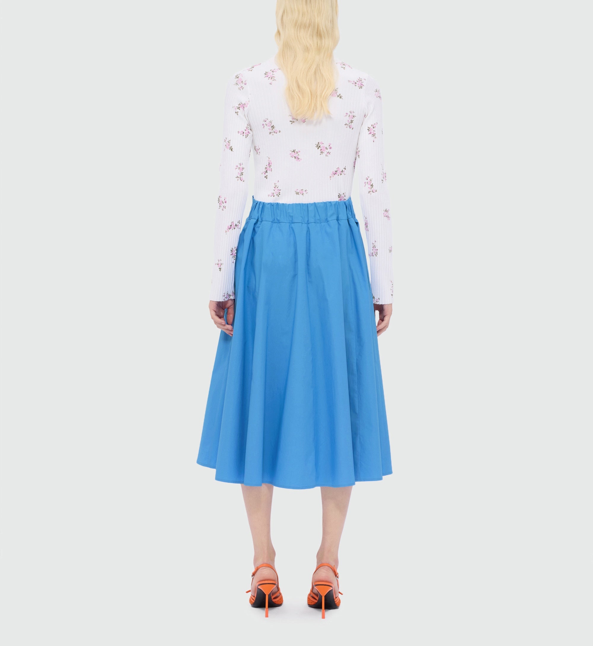 FALDA MSGM COLOR AZUL