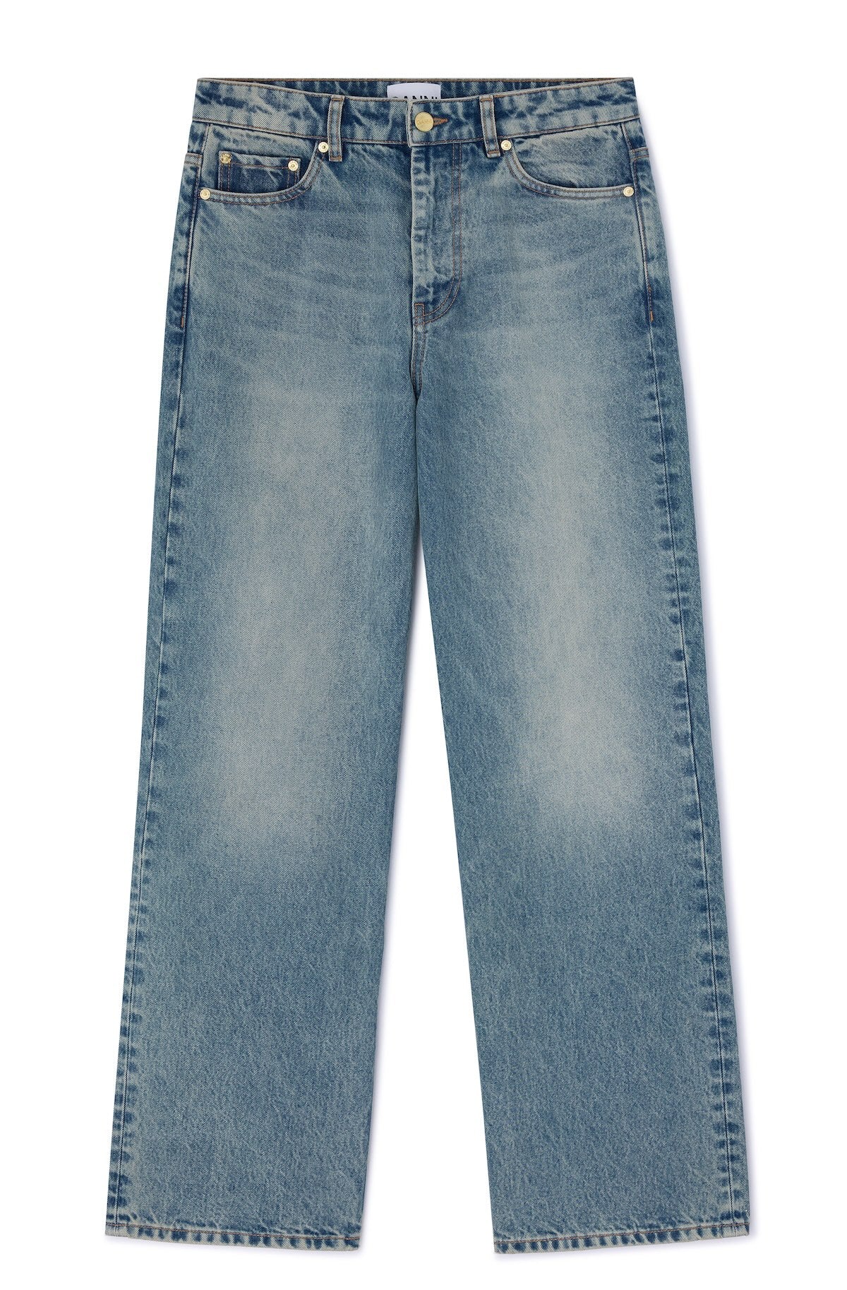 PANTALON GANNI COLOR AZUL