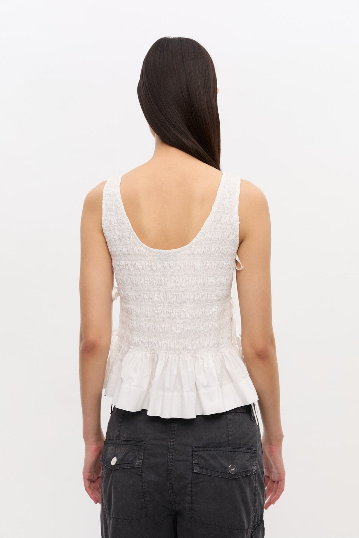 TOP GANNI COLOR BLANCO