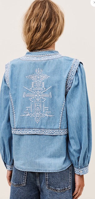 BLUSA BA&SH COLOR TEJANO