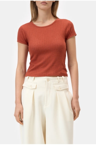 CAMISETA CLOSED COLOR NARANJA