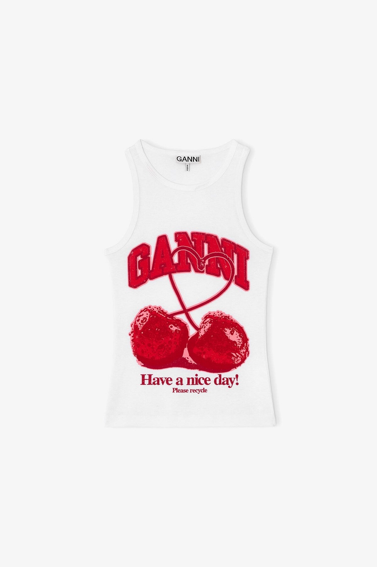 CAMISETA GANNI COLOR BLANCO