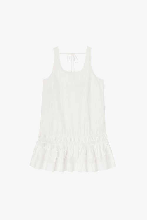 VESTIDO GANNI COLOR BLANCO