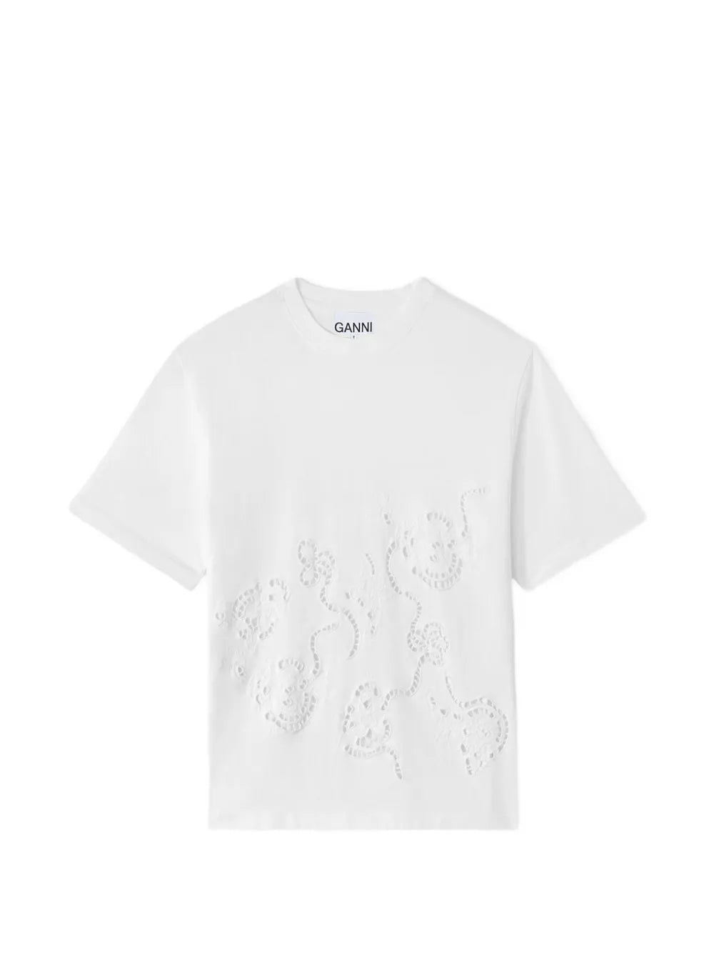 CAMISETA EN BLANCO CON BORDADO INGLES 00153|A1050237|45