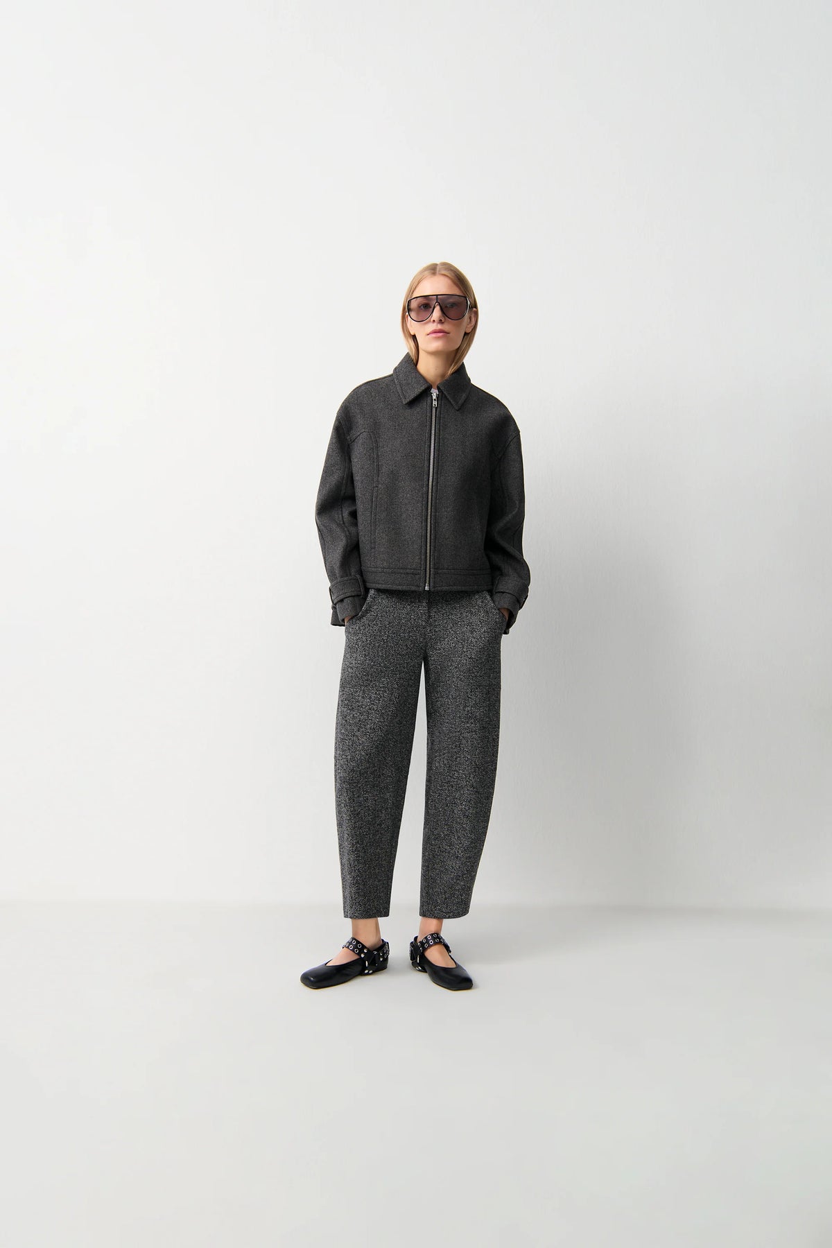 PANTALON ORLY ESPIGA GRIS