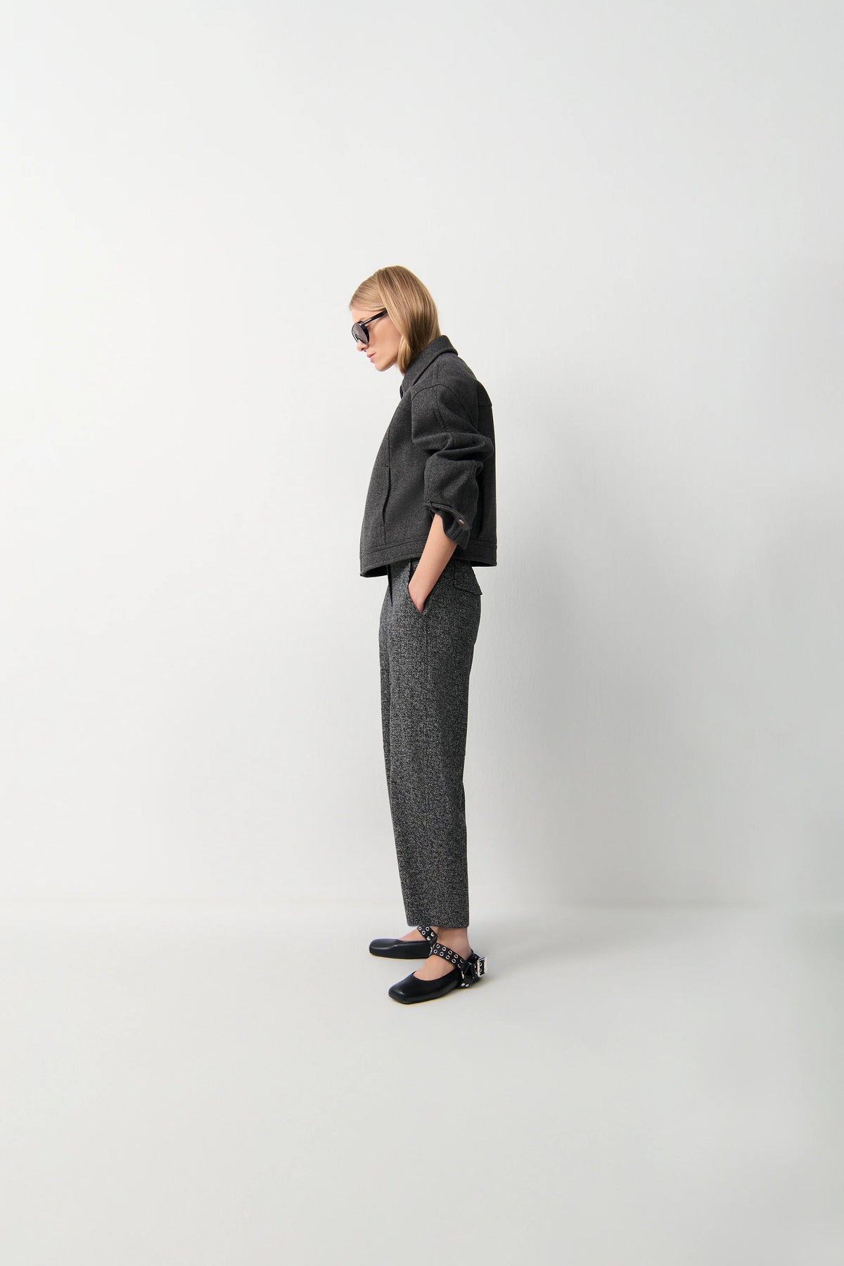 PANTALON ORLY ESPIGA GRIS