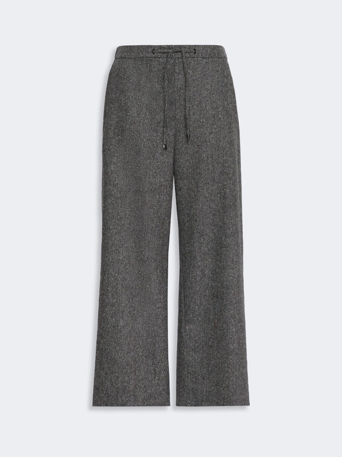 PANTALÓN JOGGING DE FRANELA DE LANA - NEGRO
