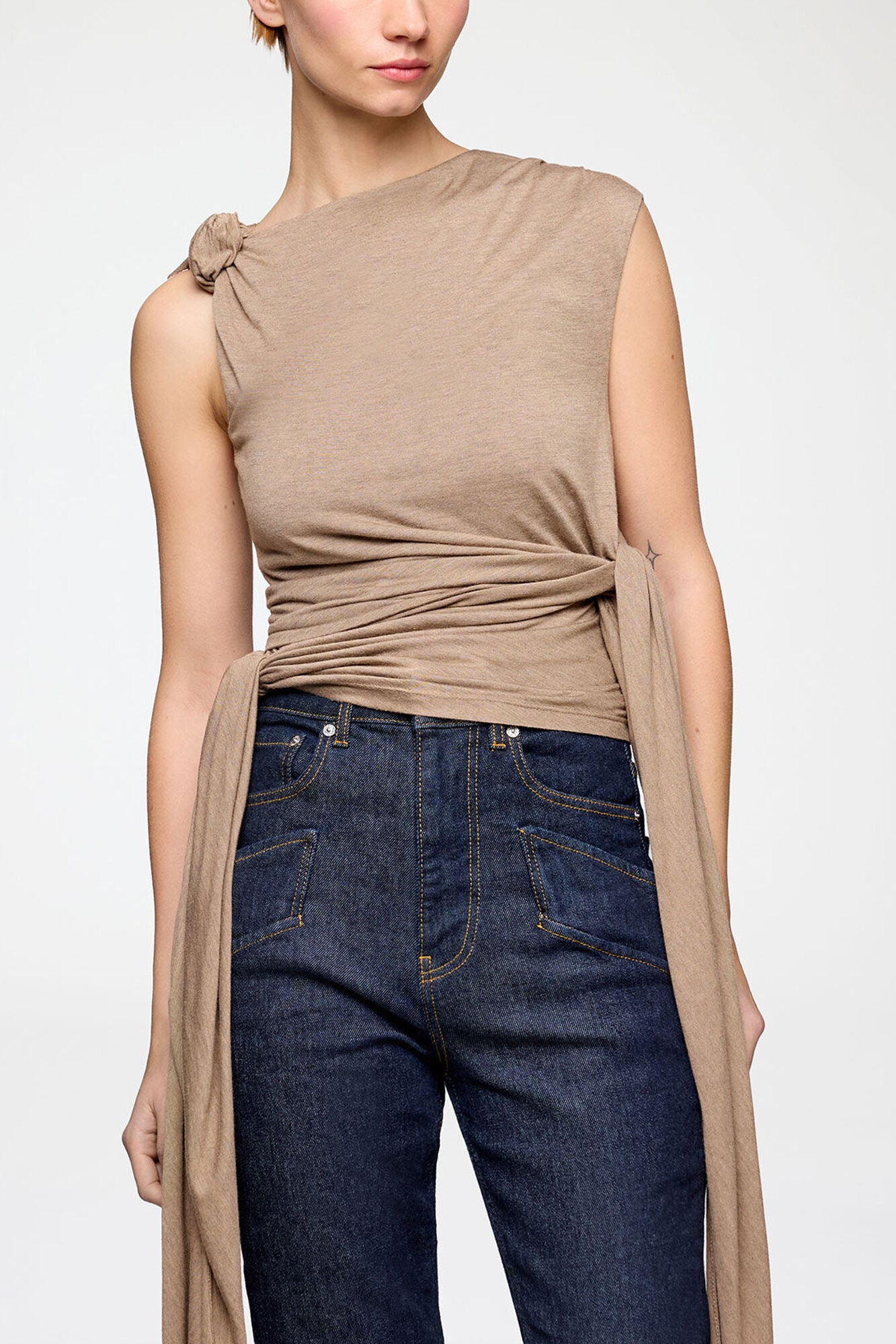 TOP DE PUNTO BEIGE 00153|A1040407|34