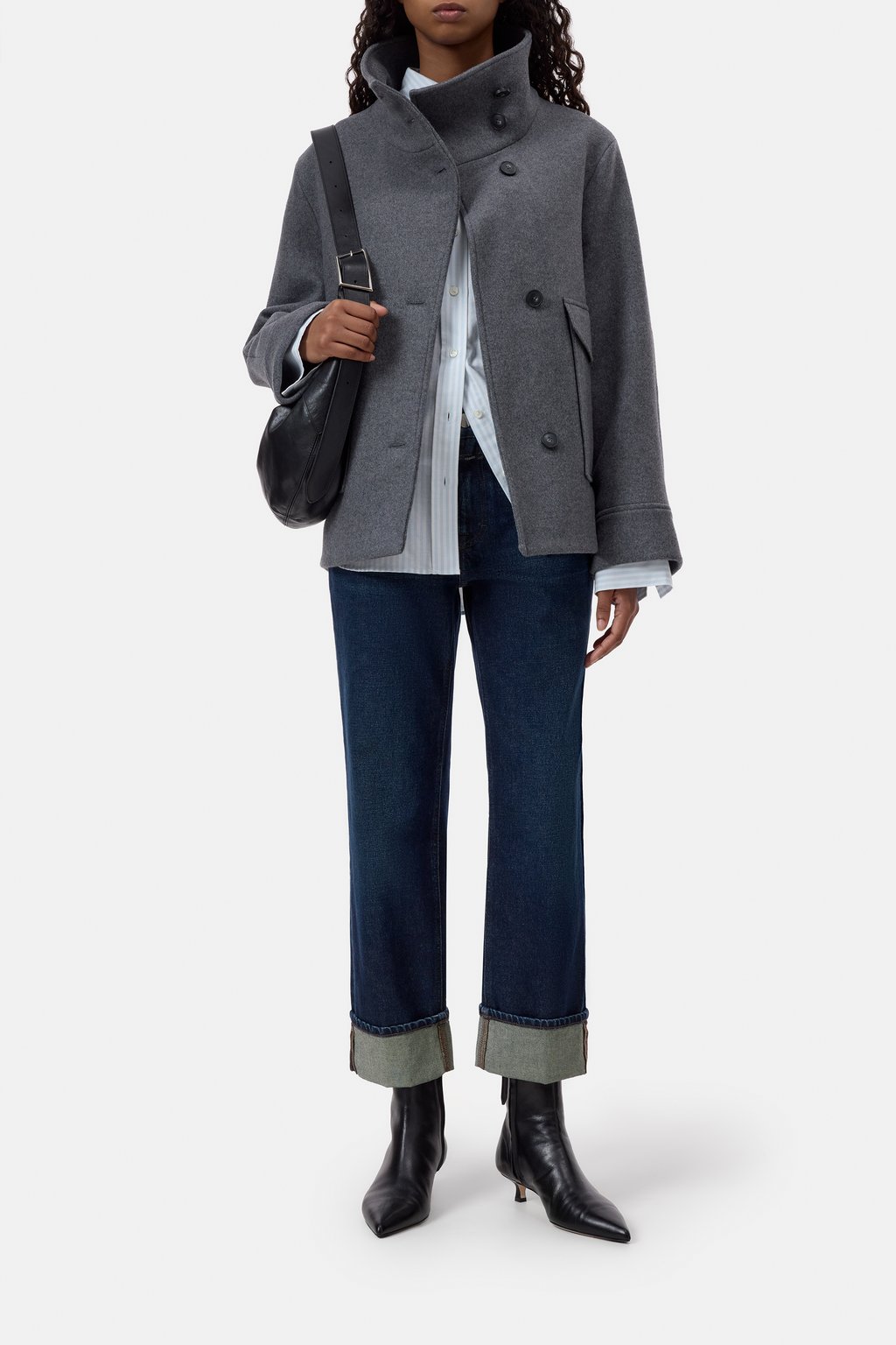 CHAQUETA DE LANA GRIS