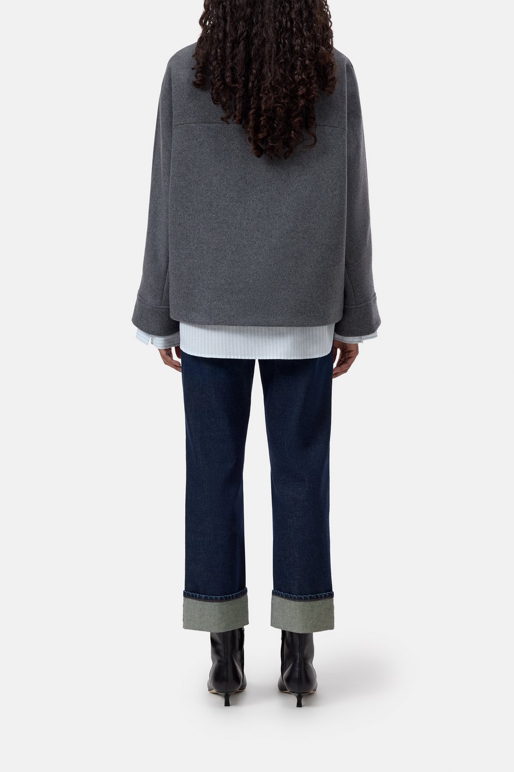 CHAQUETA DE LANA GRIS