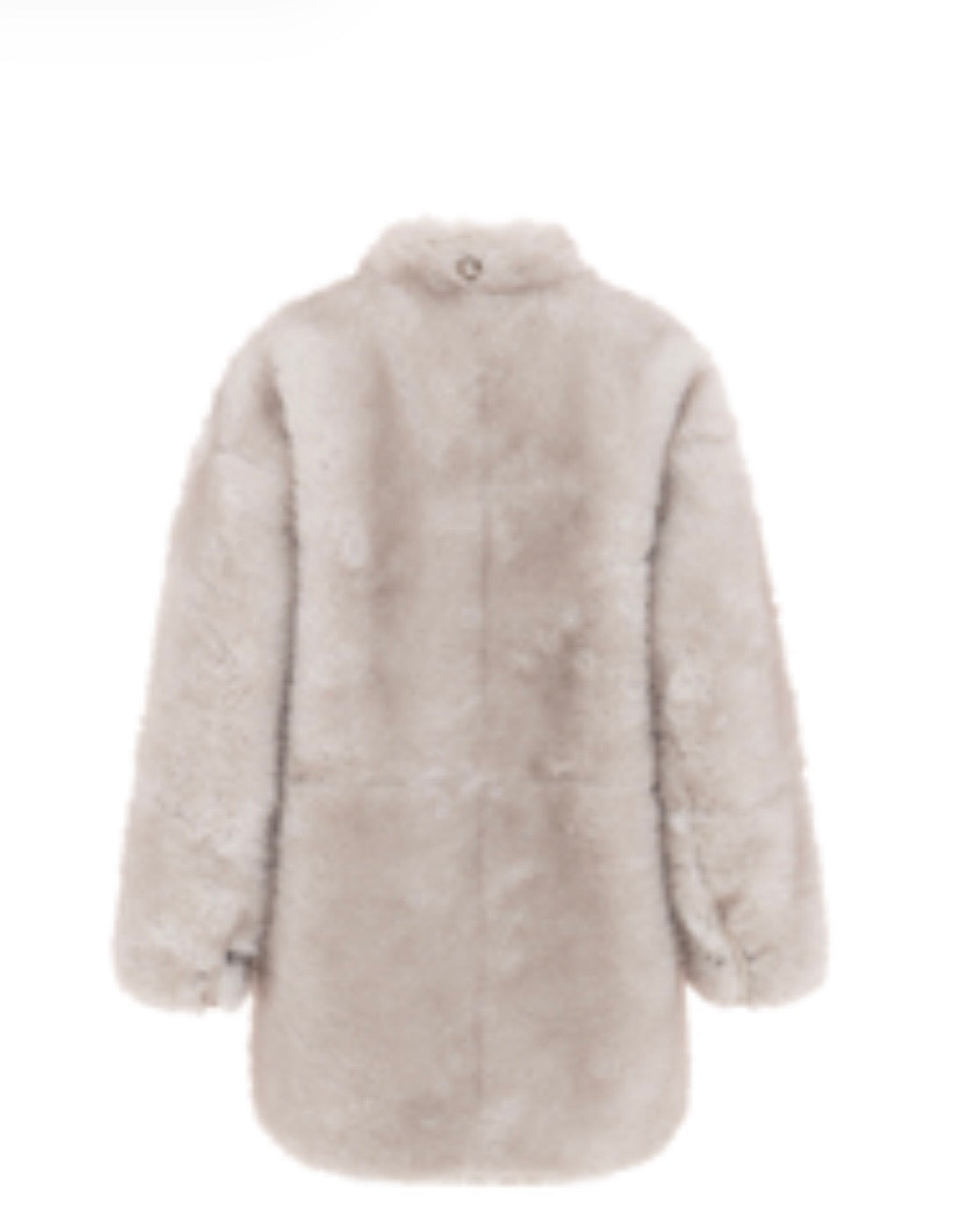 CHAQUETON DE PELO COLOR BEIGE RESERSIBLE.