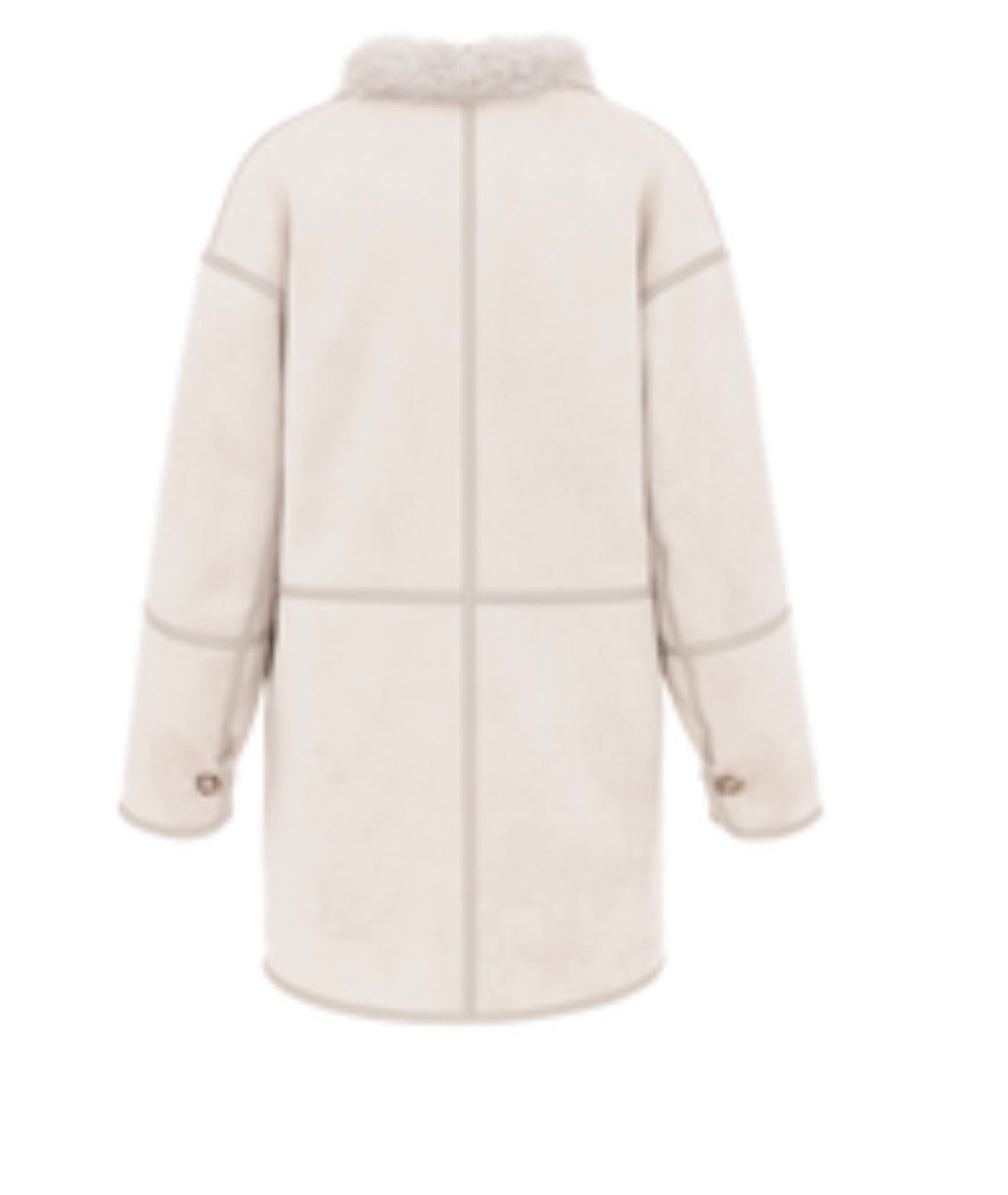 CHAQUETON DE PELO COLOR BEIGE RESERSIBLE.