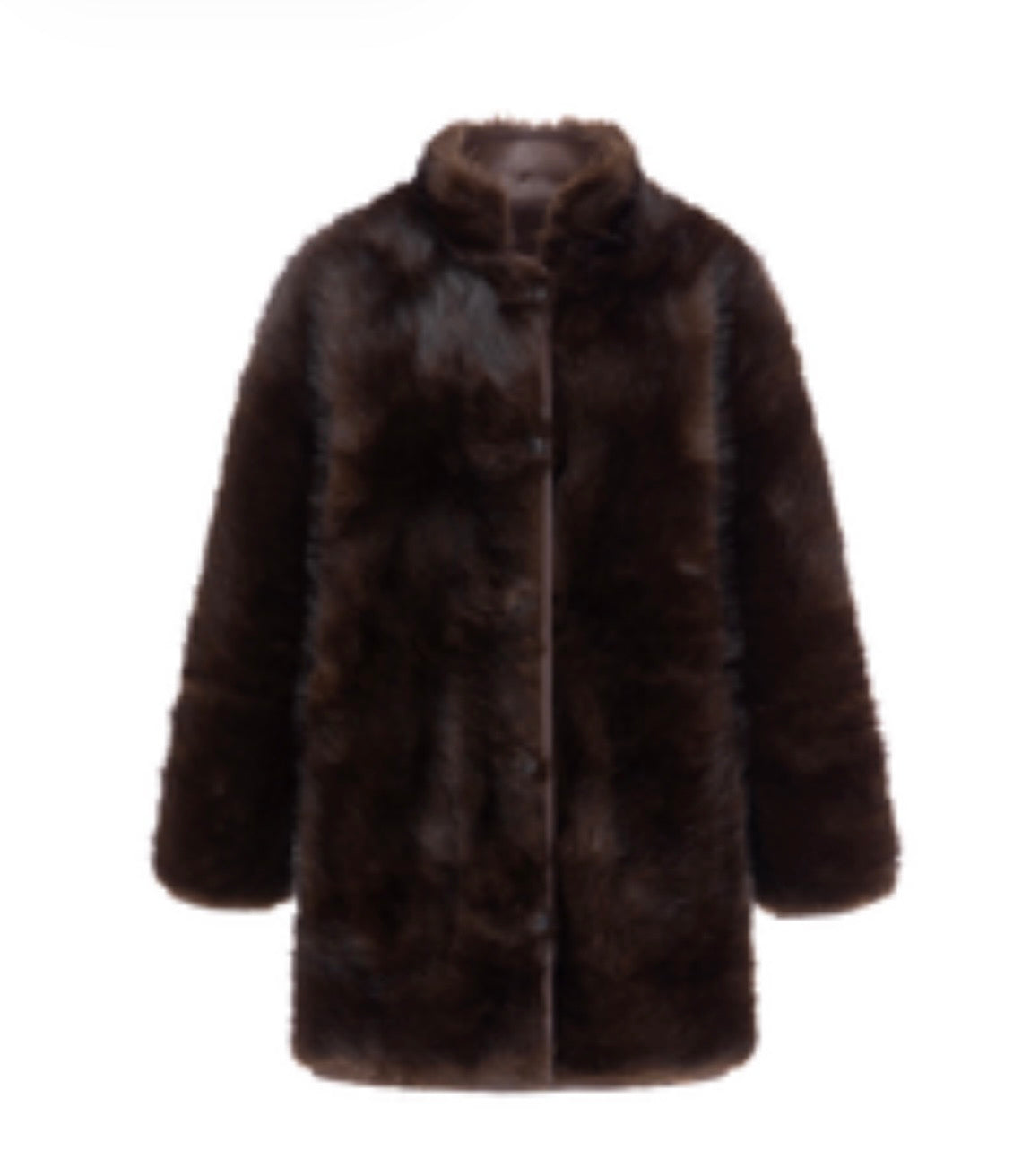 CHAQUETON DE PELO COLOR MARRON CHOCOLATE REVERSIBLE