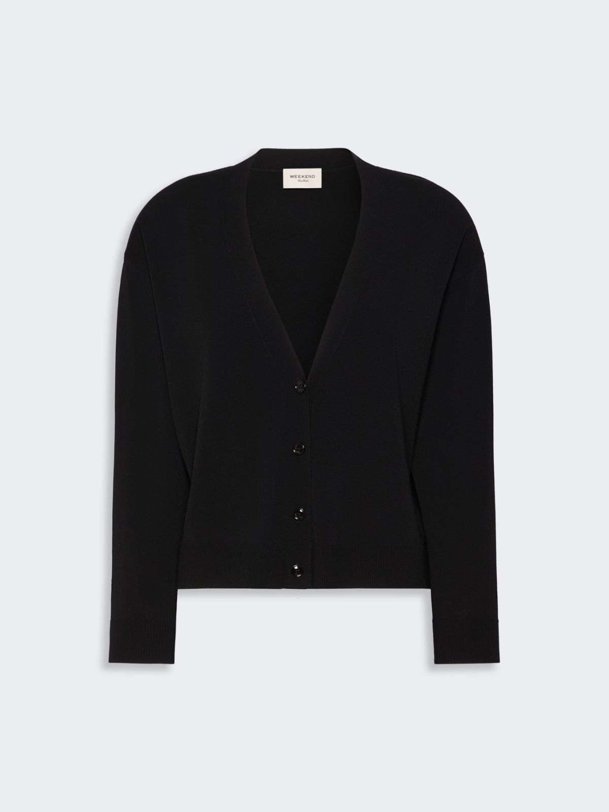 CÁRDIGAN CON CUELLO DE PICO NEGRO 00160|WKDBOARIO|229