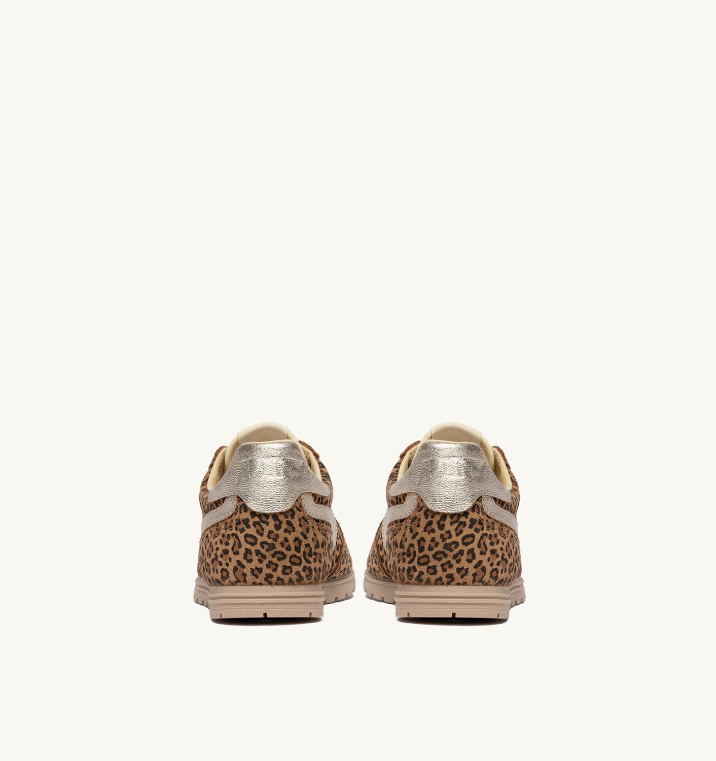ZAPATILLAS WINDSPIN DE ANTE Y PIEL LEOPARD Y PLATINO