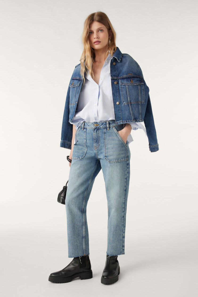 PANTALON  COLOR AZUL CLARO BA&SH - Imagen 3
