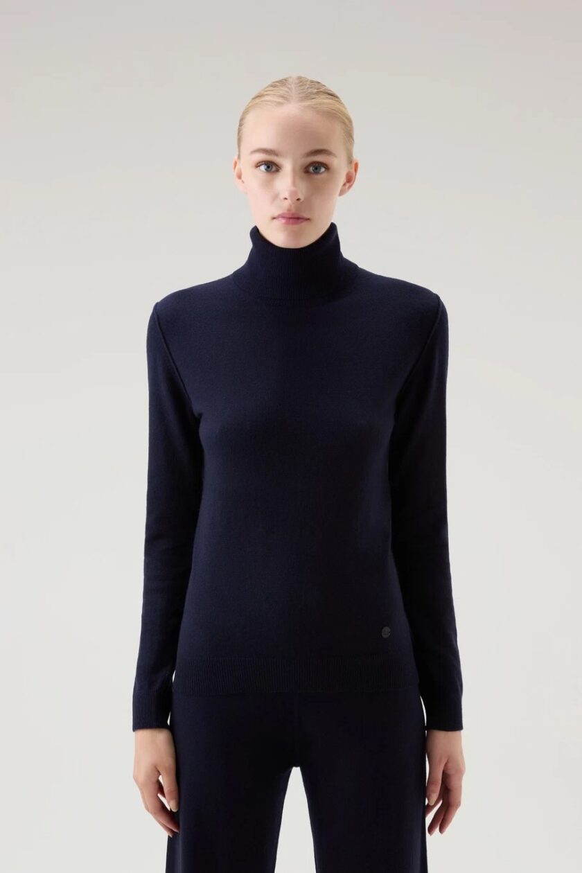 JERSEY  COLOR MELTON BLUE WOOLRICH - Imagen 3