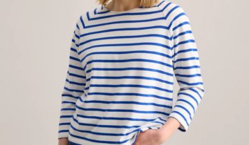 CAMISETA  COLOR BLANCA RAYAS AZUL BEELEROSE