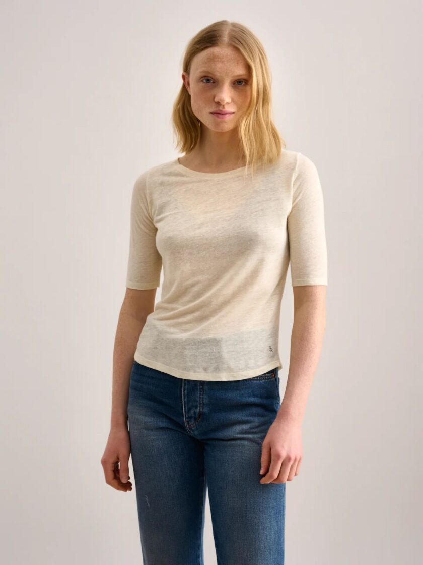 CAMISETA  COLOR ECRU BEELEROSE