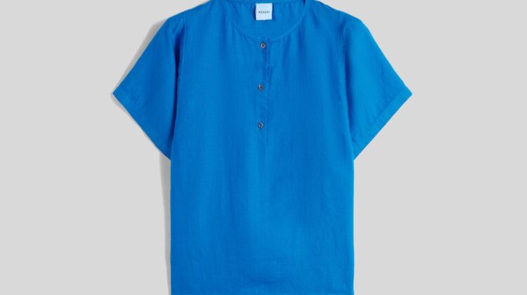 BLUSA  COLOR AZUL ASPESI