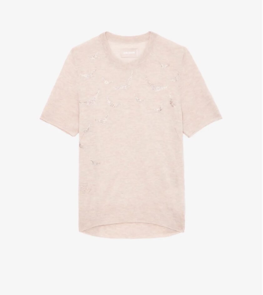 Jersey de 100% Cachemira Ida Wings con Strass ZADIG ET VOLTAIRE