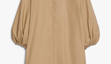 Vestido en V de popelina de algodón MAX MARA