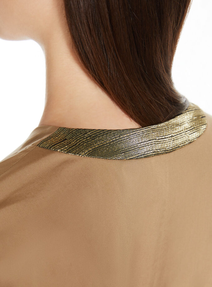 Vestido en V de popelina de algodón MAX MARA