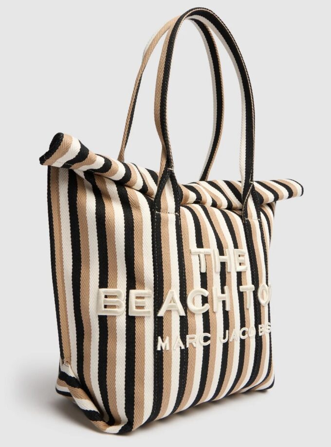 THE STRIPED JACQUARD BEACH TOTE BAG MARC JACOBS