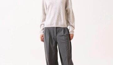 Suéter tipo ponchoCAMBOY con cuello en V 100 % cachemira ABSOLUT CASHMERE