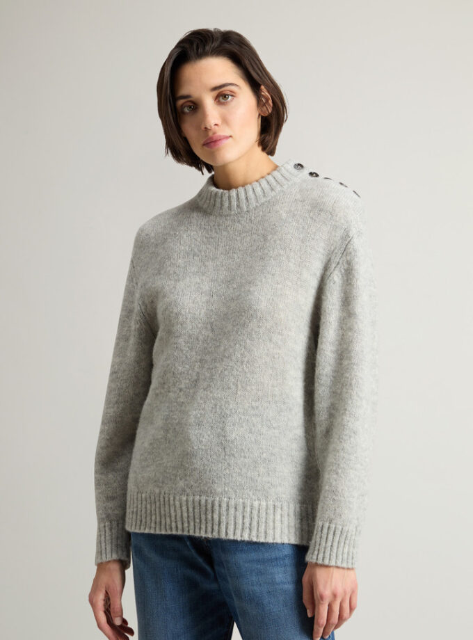 Jersey de mezcla de alpaca y botones en el hombro WOOLRICH