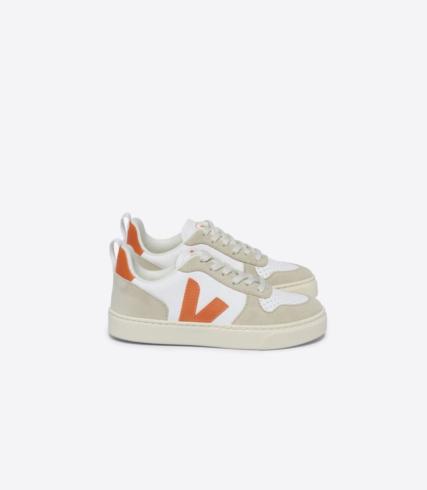 V-10 LACES LEATHER WHITE FURY ALMOND VEJA