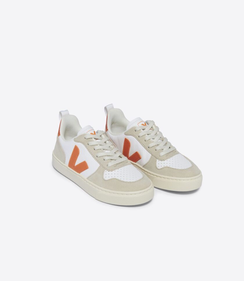 V-10 LACES LEATHER WHITE FURY ALMOND VEJA - Imagen 2