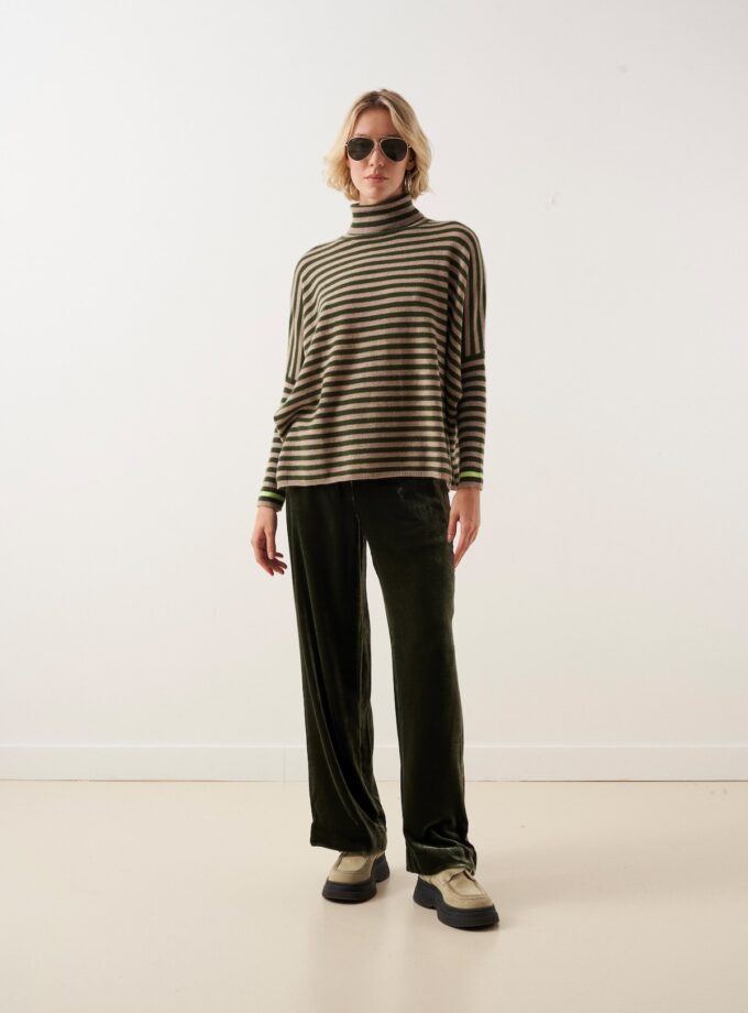 JERSEY  COLOR STRIPES NAVY ABSOLUT CASHMERE