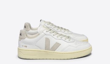 V-90 LEATHER WHITE NATURAL VEJA