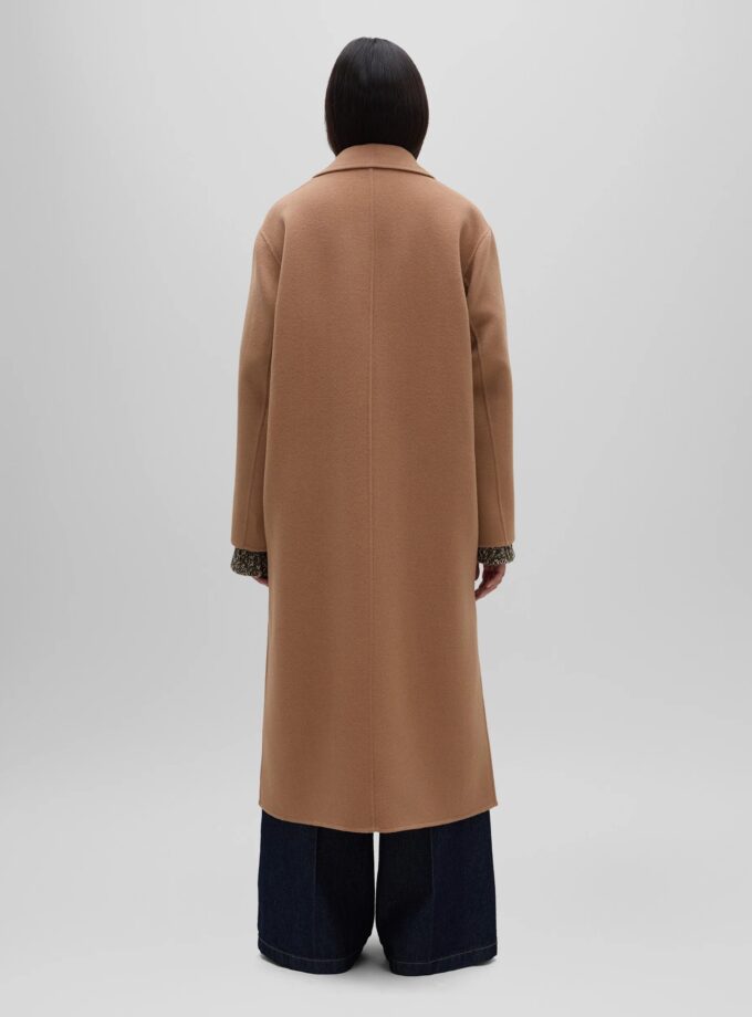 abrigo de lana doble - camello ASPESI