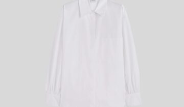 camisa de popelina de algodon – blanco ASPESI